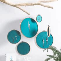 Necklace earrings female head jewelry store creative wall ornaments wedding shooting props storage display rack disc