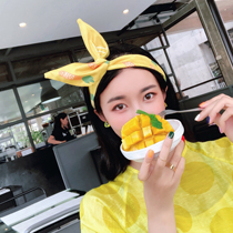 BettyChow beautiful holiday Carrot yellow hair band hair hoop wash face