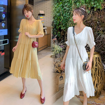 Pregnancy Maternity Dress Summer Dress Fashion 2022 New Summer Out Spring Dress Blouse Short Sleeve Summer Dress Pregnant Woman Dress