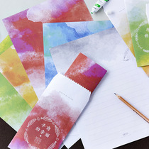 Handwritten happy letter paper envelope set retro style literary aesthetic hipster love letter form