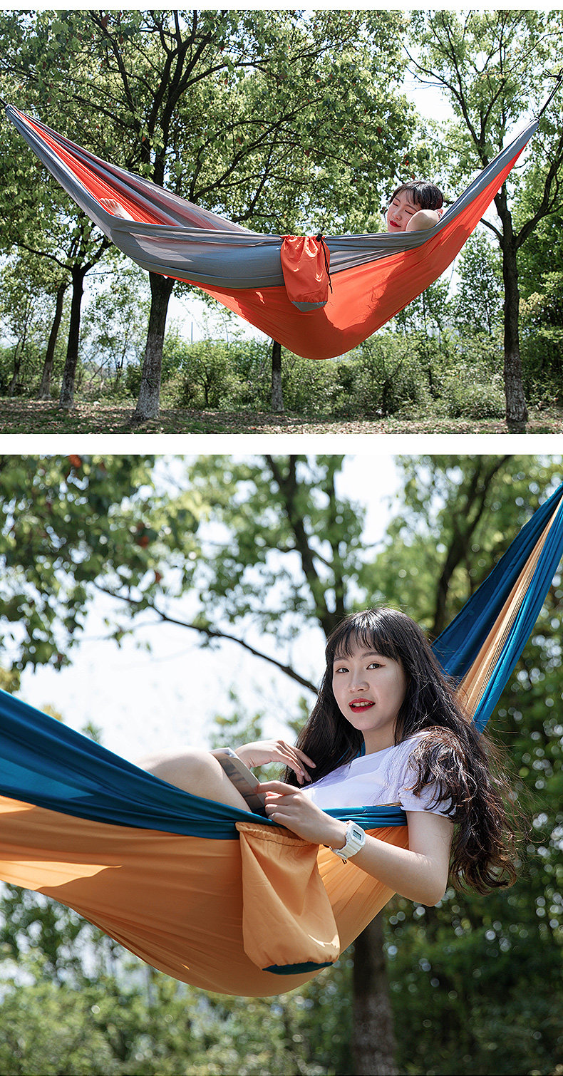 吊床户外秋千防侧翻大人家用室内可睡网床单双人懒人吊椅宿舍学生