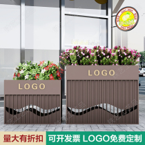 Sales department outside the iron flower box can be customized outdoor flower box partition combination flower bed fence planting box flower slot