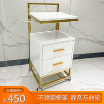 Barbershop tool cabinet Tool table Hair salon tool cart Drawer type hair cutting cabinet Mirror table small cabinet for hair salon