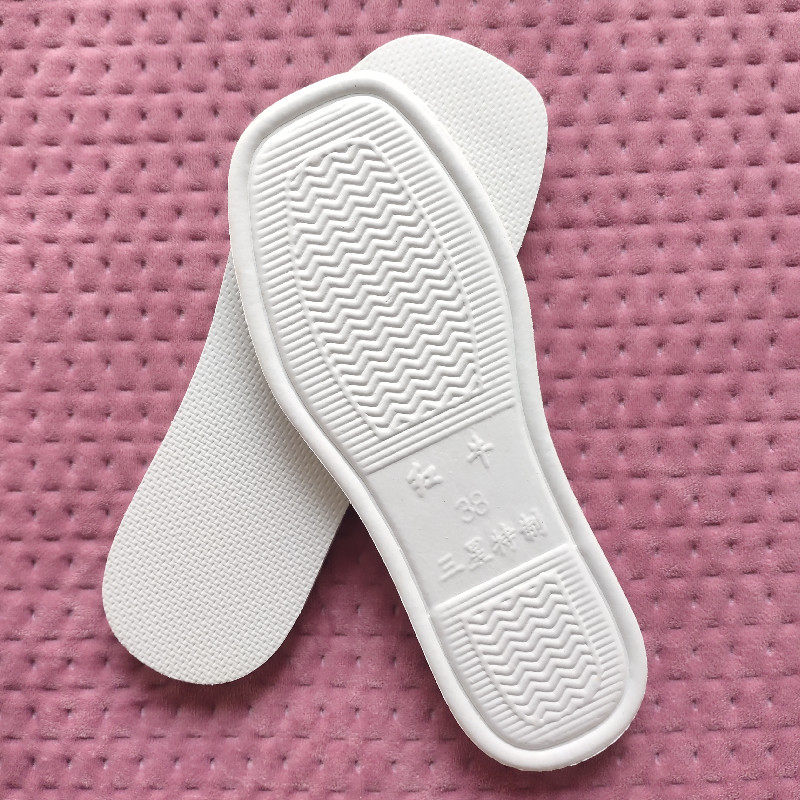 白色泡沫鞋底手工拖鞋底子居家布鞋底子防滑设计室内加厚毛线鞋底