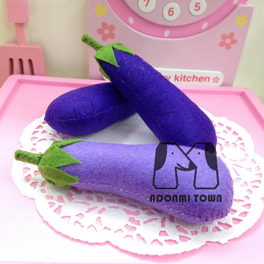 【多米小镇】不织布蔬菜水果茄子成品/仿真蔬果/diy幼儿园作业