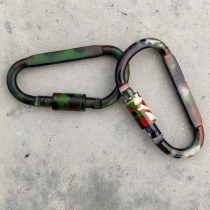 No 8 buckle Camouflage keychain Aluminum alloy carabiner Outdoor equipment tactical buckle Backpack buckle keychain Matte buckle