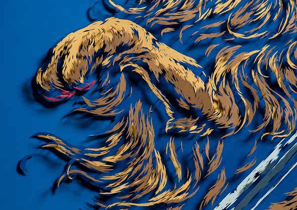 跃然纸上的纸雕作品,竟然真的浮起来了