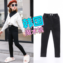 Girls' Magic Pants Spring and Autumn Package Children's Centurion Pushers Black Pencil Pants Flexible Pants