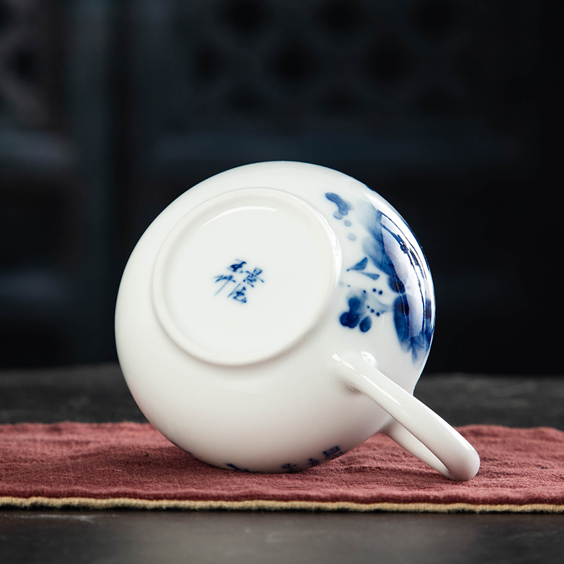 Blue and white porcelain ceramic fair keller kung fu tea accessories sea points tea white porcelain hand - made tea accessories tea taking