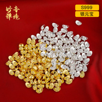 Foot Silver 999 Sterling silver dollars Mini gold-plated ingots Silver ingots Silver for Manza Xiu Manza