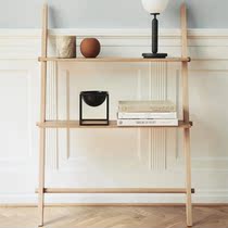 Solid wood living room floor storage rack lobby storage shoe rack bathroom towel bath towel rack Nordic log ladder