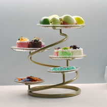 Creative multi-layer cake rack Living room household dried fruit plate Fruit plate Afternoon tea pastry rack Wedding dessert table decoration