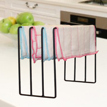 Wrought iron kitchen rag drain storage rack Dishwashing cloth drying rack Bathroom countertop drying towel rack