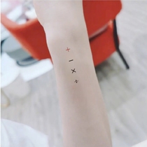 Meng Jia with the addition multiplication and division symbol tattoo stickers waterproof and long-lasting simple lines plus small pattern wrist stickers