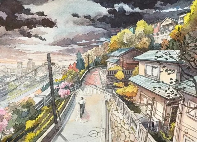 作品| 动漫插画师带你走进日本最美街头
