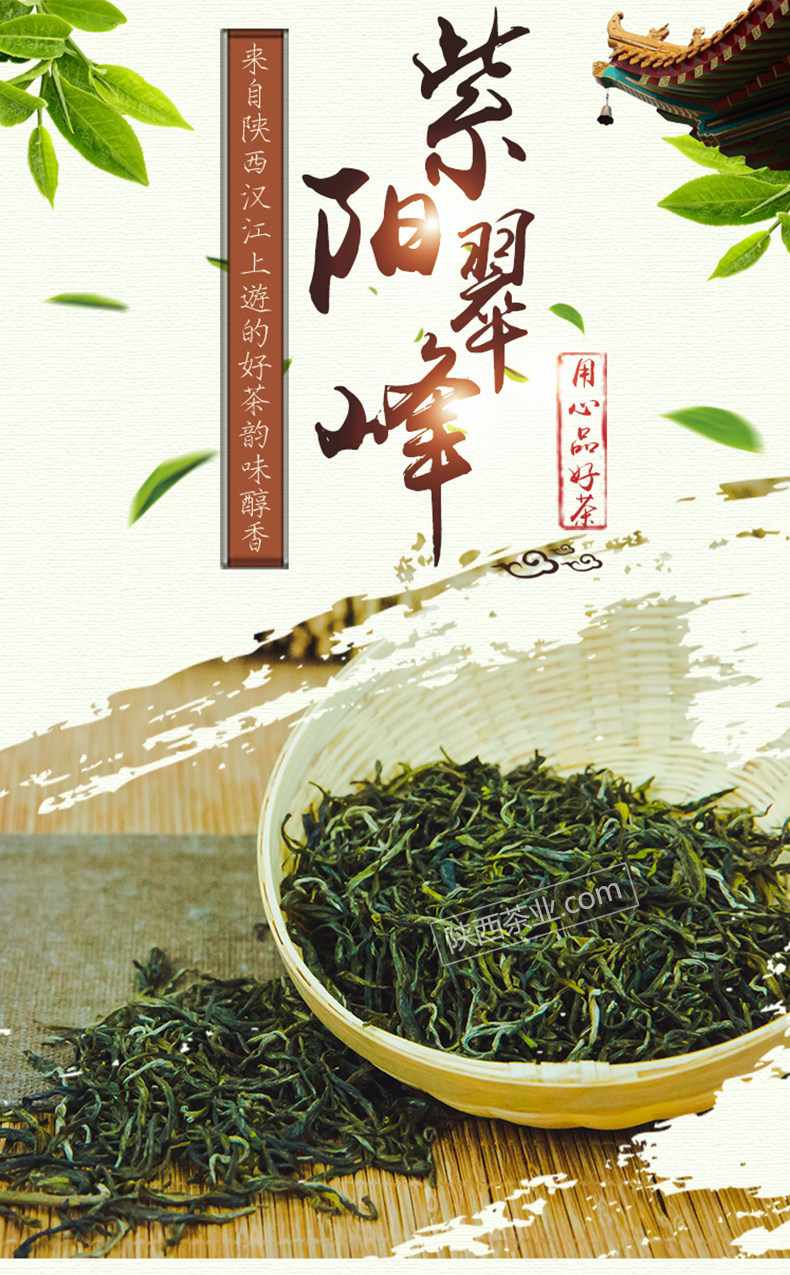 陕西安康富硒茶紫阳翠峰嫩芽绿茶2019新茶高山明前陕南毛尖120g