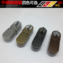 No frame glass door bolt rose gold titanium gold matt black 4 color optional perforated glass bolt double door bolt