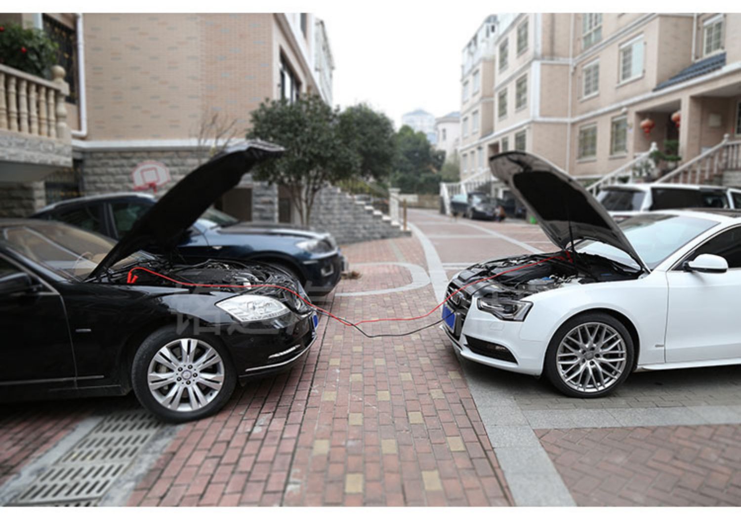 汽车电瓶线搭火线纯铜搭铁线搭电线连接线夹子过江龙应急启动电源