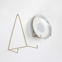 Original creative hanging wall Decorative Porcelain Dish Wall Hanging rack Desktop Bay hanging disc rack Disc Photo Frame Certificate Mirror Rack