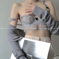 SOFTRUAN 30% gray small amount of lace texture line design sexy French single bra underwear