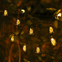 Solar outdoor garden lights LED Lantern string lights waterproof garden balcony decoration stars retro string flashing lights