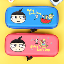 Children hard case Pen Bag Boys Pen Pen Box Rice Small Circle Pencil Case Girls Large Capacity Pen Bag