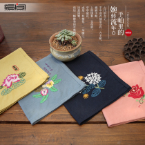 diy embroidered handkerchief kit handmade material bag beginner style non-Su embroidered cotton handkerchief gift male Lady