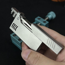 Titanium alloy kerosene lighter Wolverine semi-automatic mechanical bolt-type replacement flint creative collection handmade