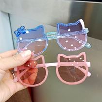Children sunglasses girl girl cute anti-UV glasses baby little baby sunglasses female treasure dont hurt the eyes