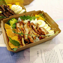 Small Food Packaging Box Disposable Creative Takeaway Delicate Salads Rectangular Light Food Mesh Red Eco-friendly Kraft Aperitiv Box