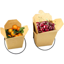 Disposable Fruit Box Kraft Aperitiv Box Mousse Box Refreshment Boxes Disposable Kraft Fried Rice Packing Box