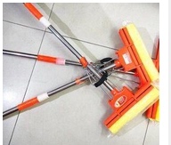 Water-absorbent sponge head rollers wringing rubber cotton mop stainless steel bar ground dragging sponge length 26 cm 38 cm