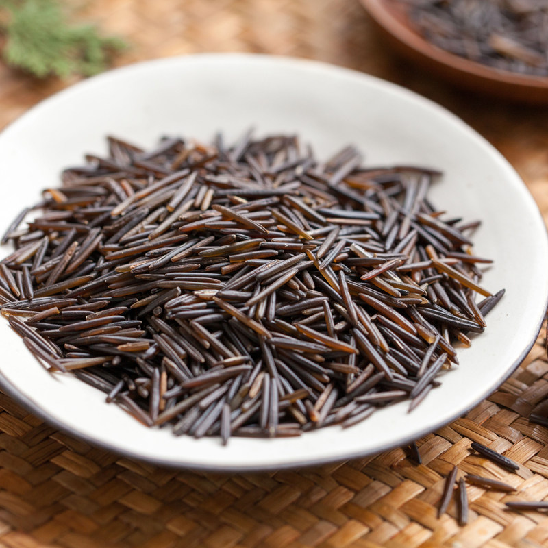 美国1号野米养生粗粮杂粮 天然苏比利尔冰湖野米黑米454克装包邮