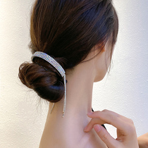 Advanced Sensation Full Drill Back Brain Spoon Flow Su Hair Clip Head Adorned South Korea Temperament Long Name Yuantou Hoop Hair Ring Hairpin Ring Hairpin