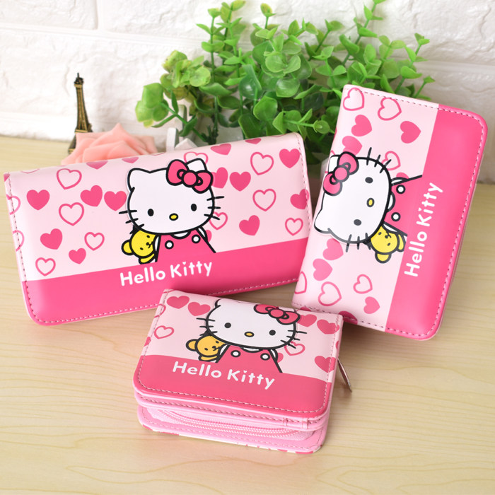 hello kitty猫卡通零钱包短款女生韩版可爱动漫