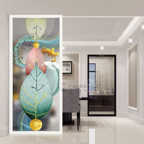 European-style art glass living room screen partition wall decoration bedroom small apartment entry light luxury shoe cabinet frosted light transmission