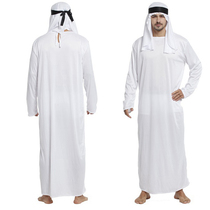 Halloween adult Middle East Dubai Saudi Arabia Prince Muslim Sheikh Robe Male Masquerade costume