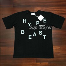 Ambush x Hypebeast Hype fest Joint 3M Reflective Letter Logo Short Sleeve T-Shirt