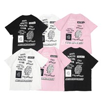 ANTI SOCIAL SOCIAL CLUB ASSC back full version of the bullet screen printing LOGO short-sleeved T-shirt