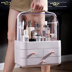 Cosmetic storage box dust-proof dressing table desktop lipstick and skin care product storage box high-end drawer-type storage rack