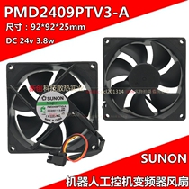New SUNON PMD2409PTV3-A 24V 3 8W 9225 Robot Industrial Computer Inverter Fan