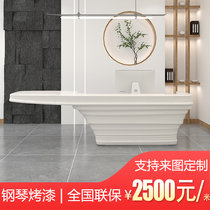 New Alien Front Foreground Baking Lacquer Company Consultation Desk Hotel Welcome Bentdesk Service Desk Creative Cashier Desk Bar Counter Customization