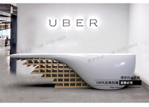 Shanghai front desk reception desk simple modern paint shaped office creative bar desk company bar customization