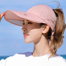 Japan empty top sun hat women sunscreen summer anti-UV cover face fashion trend big edge hat cycling sun hat