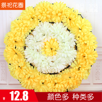 Ching Ming Festival hanging flowers on the grave sacrificial supplies small wreath on the grave flower tomb sweeping silk flower fake wreath chrysanthemum bouquet