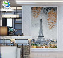Glass mosaic mosaic mosaic porch tile painting toilet mosaic cut TV background wall tile mural