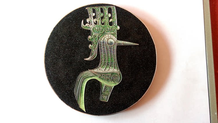 掐丝珐琅画彩沙砂画炭雕家居景泰蓝工艺画diy手工制作包邮三星堆