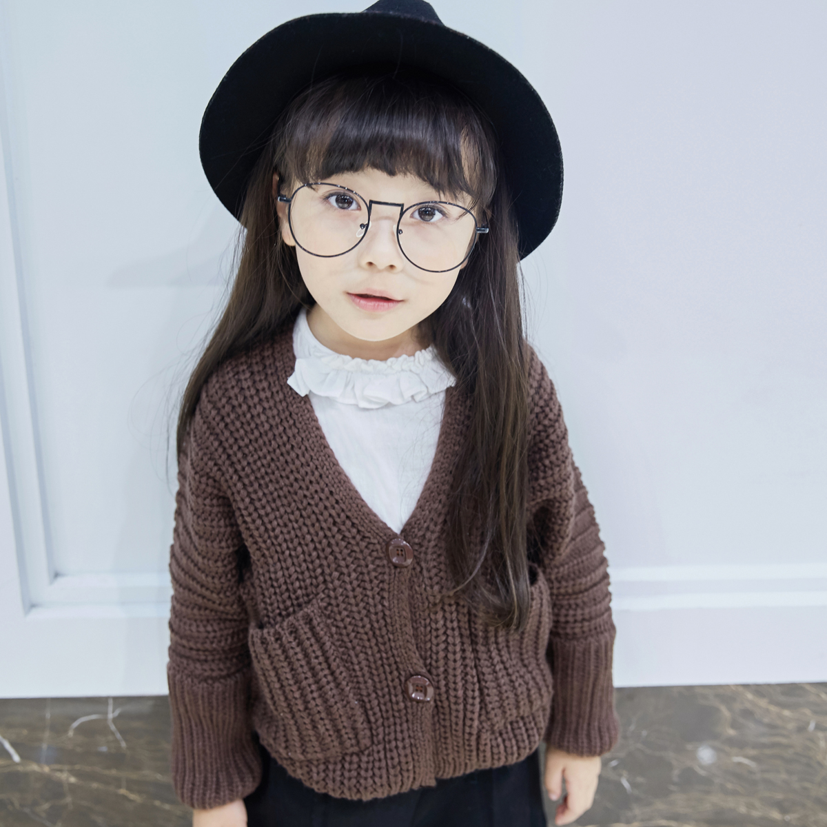 女童加厚针织衫毛衣开衫   韩版宝宝外套潮