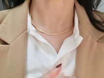 18K gold Italy woven silk screen item ring double strand choreographer approb. collarbone chain Au750