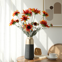 3 Heads Sun Chrysanthemum Emulation Floral Table Pendulum Flowers Fake Floral Living Room Soft Dress Flower Arrangement Decorative Floral Swing Piece Small Wild Chrysanthemum Flowers